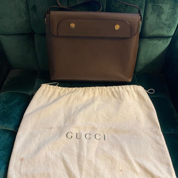 Gucci Brown Leather Vintage Box Style Purse - Picture 3 of 13